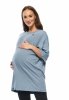 MijaCulture - maternity and breastfeeding T-shirt / nightdress Amber M024 blue